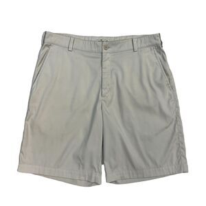 Nike Golf Shorts Mens 32 Beige Tour Performance Dri Fit Flat Front Stretch Chino